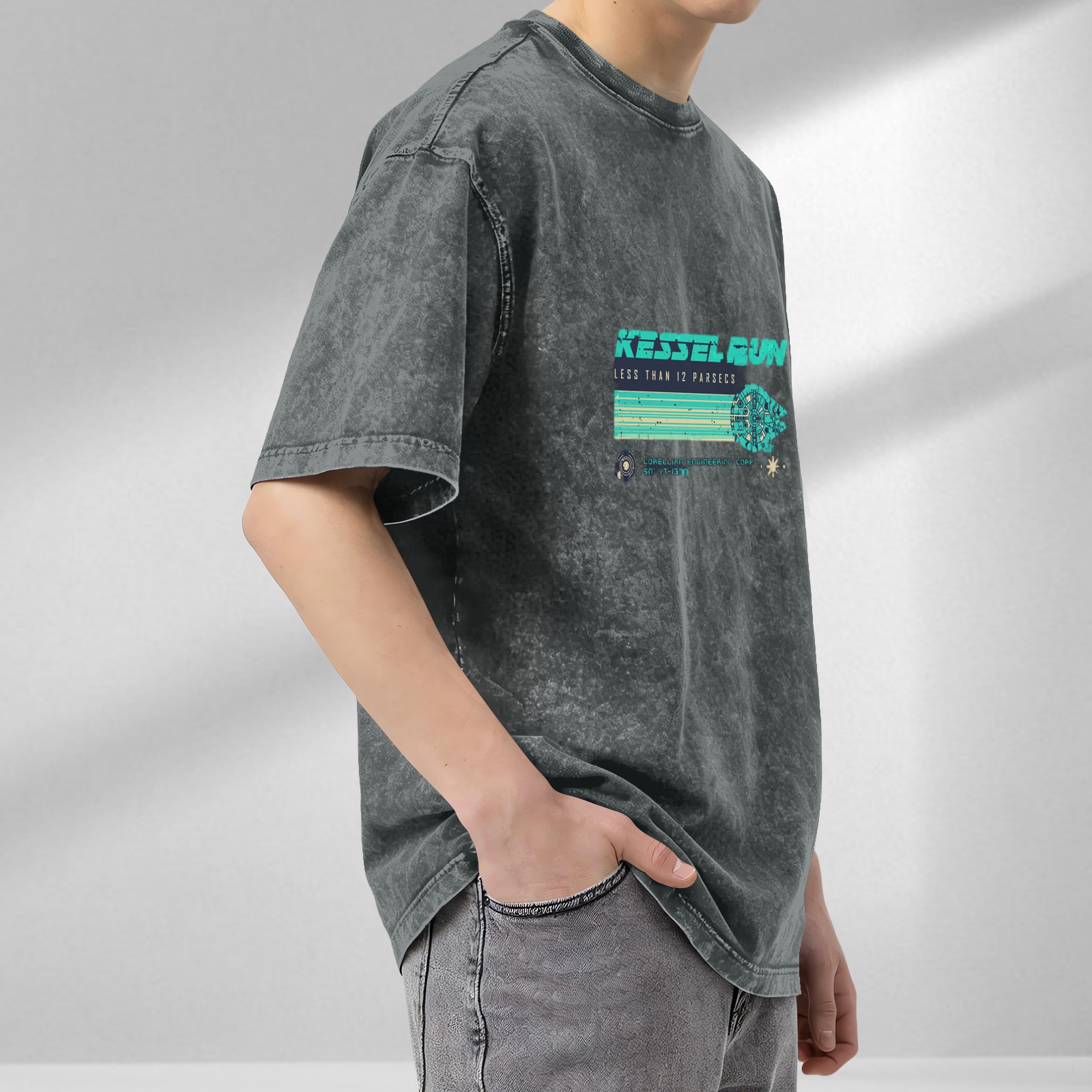 Star Wars Kessel Run Vintage Wash Graphic T-Shirt