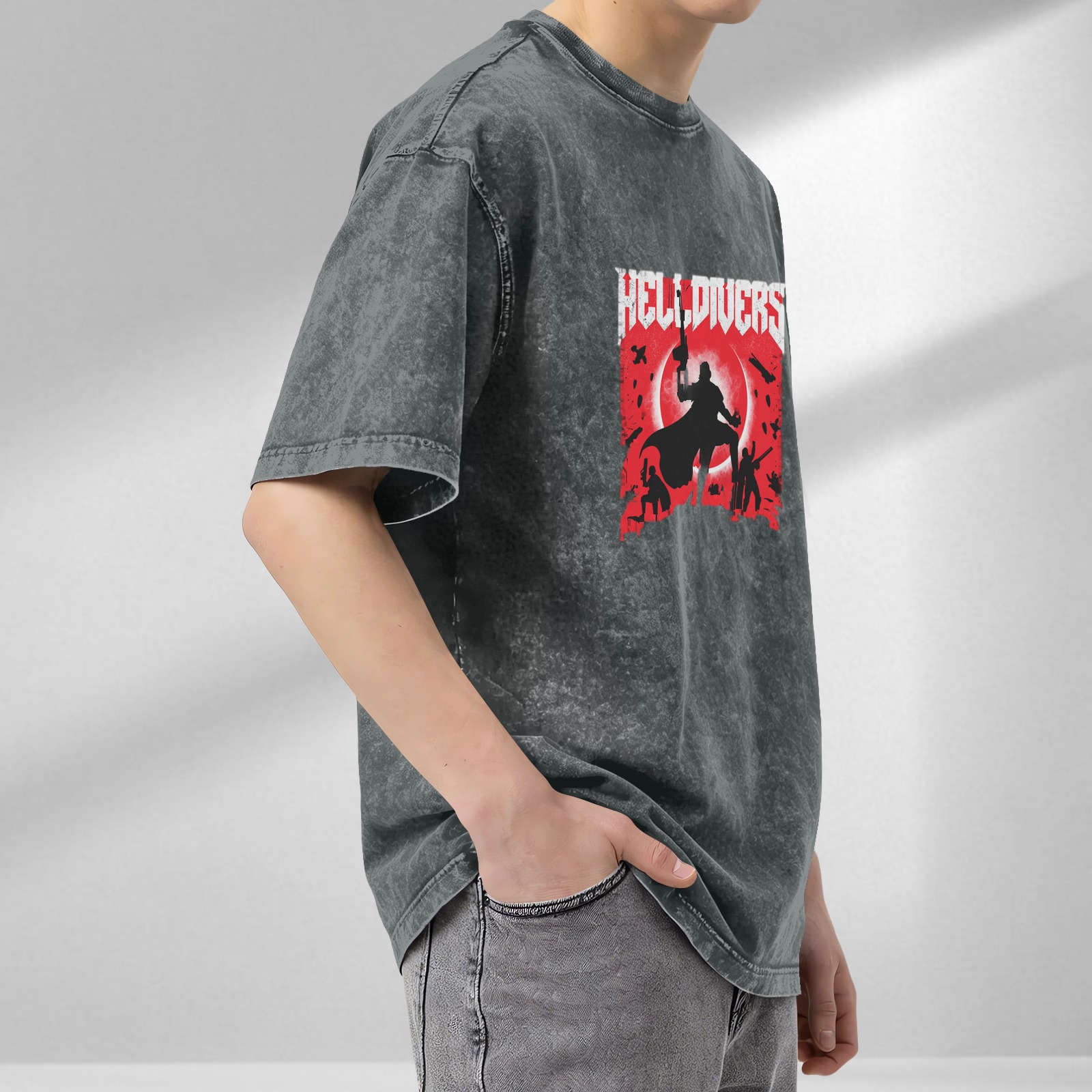 Helldivers Graphic Stonewashed T-Shirt