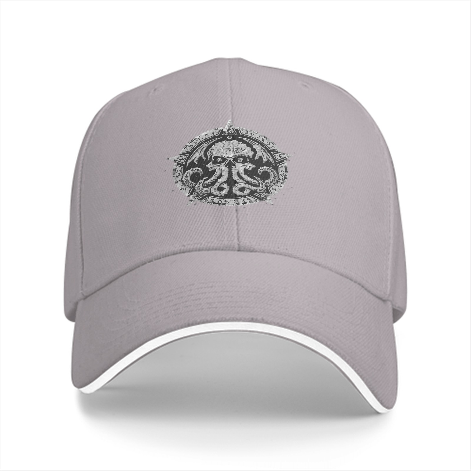 Black baseball cap with Cthulhu emblem design