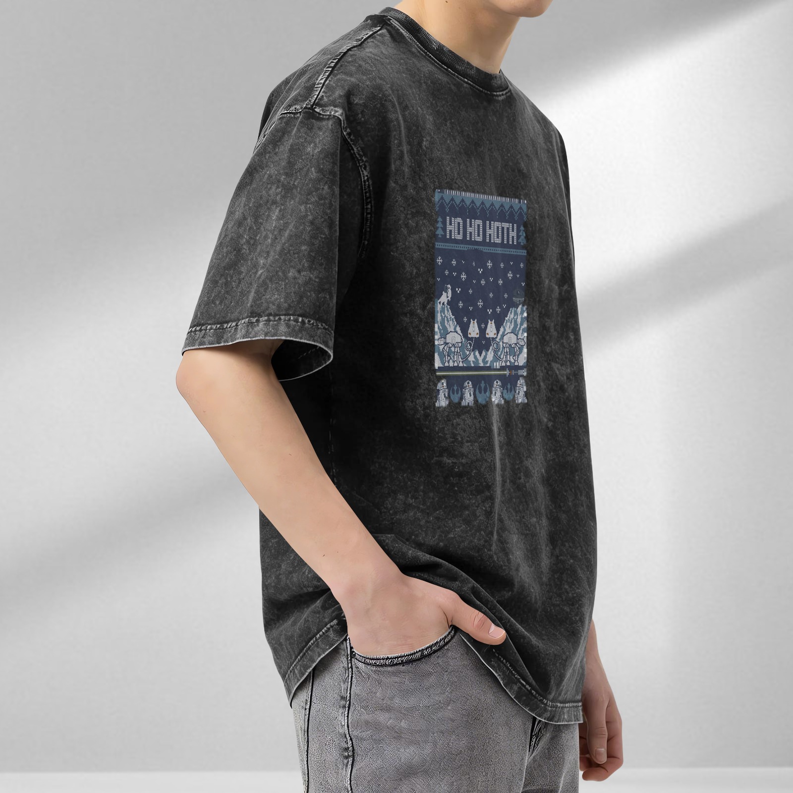 Star Wars Hoth Holiday Ugly Sweater Style T-Shirt