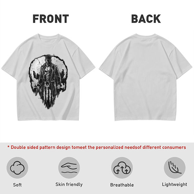 Olive T-Shirt With Punisher Skull Warrior Graphic Print