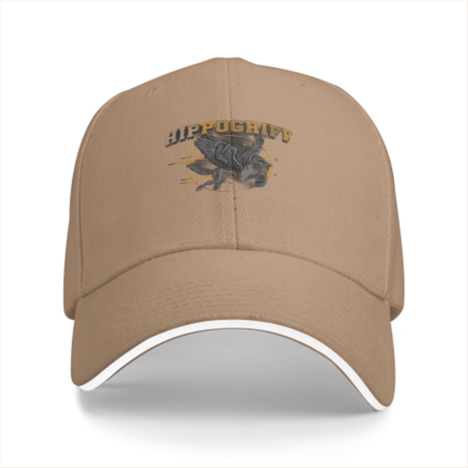Black baseball cap with winged creature and POGRIFF graphic