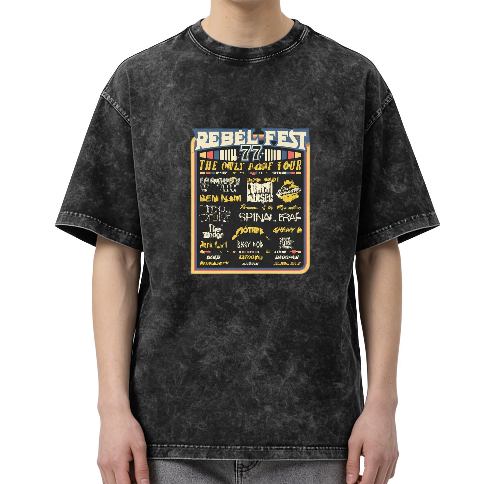 Rebel Fest 77 The Only Hope Tour Vintage Wash Graphic T-Shirt