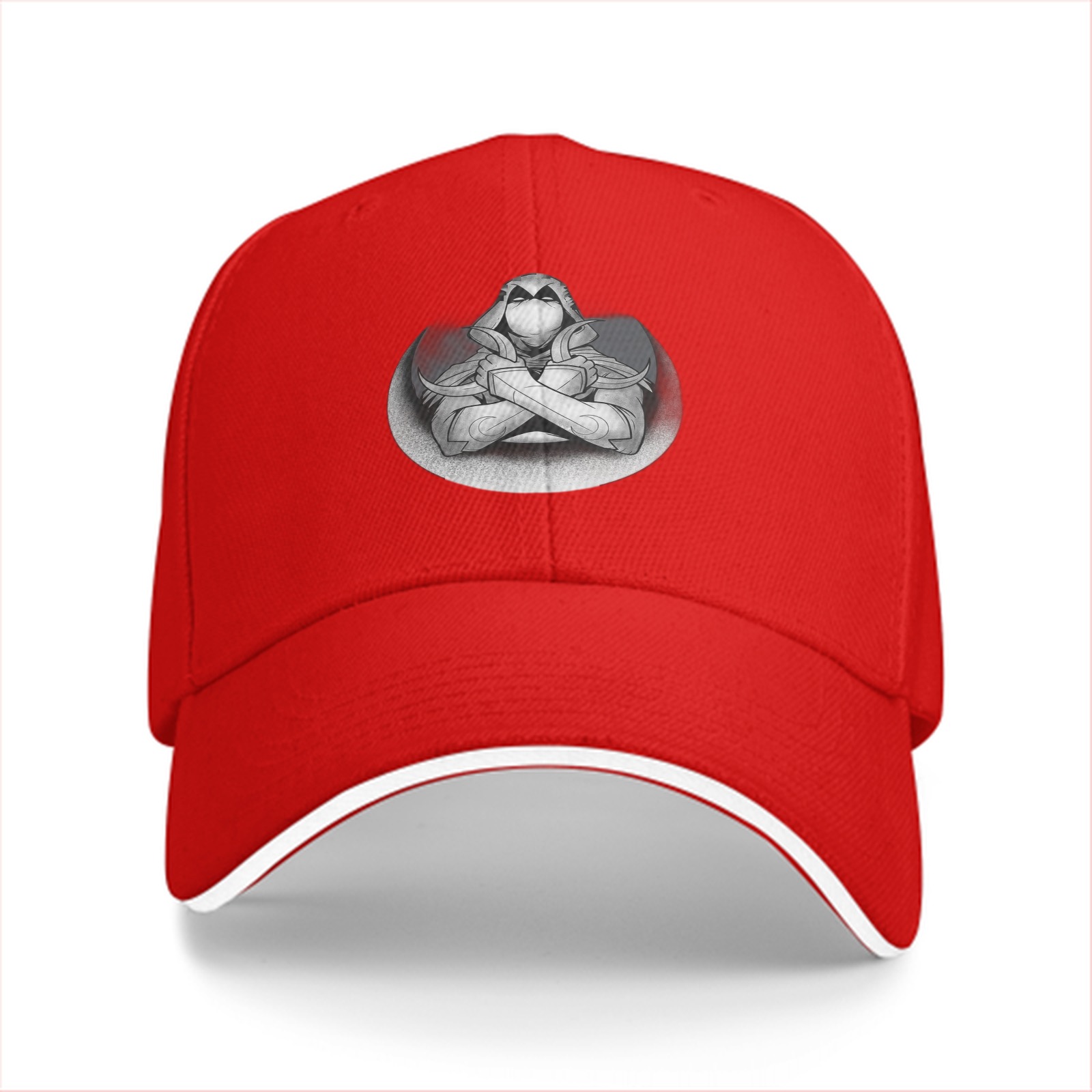 Black Baseball Cap With Hooded Assassin Character Print