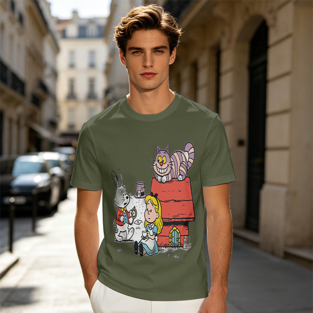 Alice in Wonderland Characters Graphic Tee for Fans