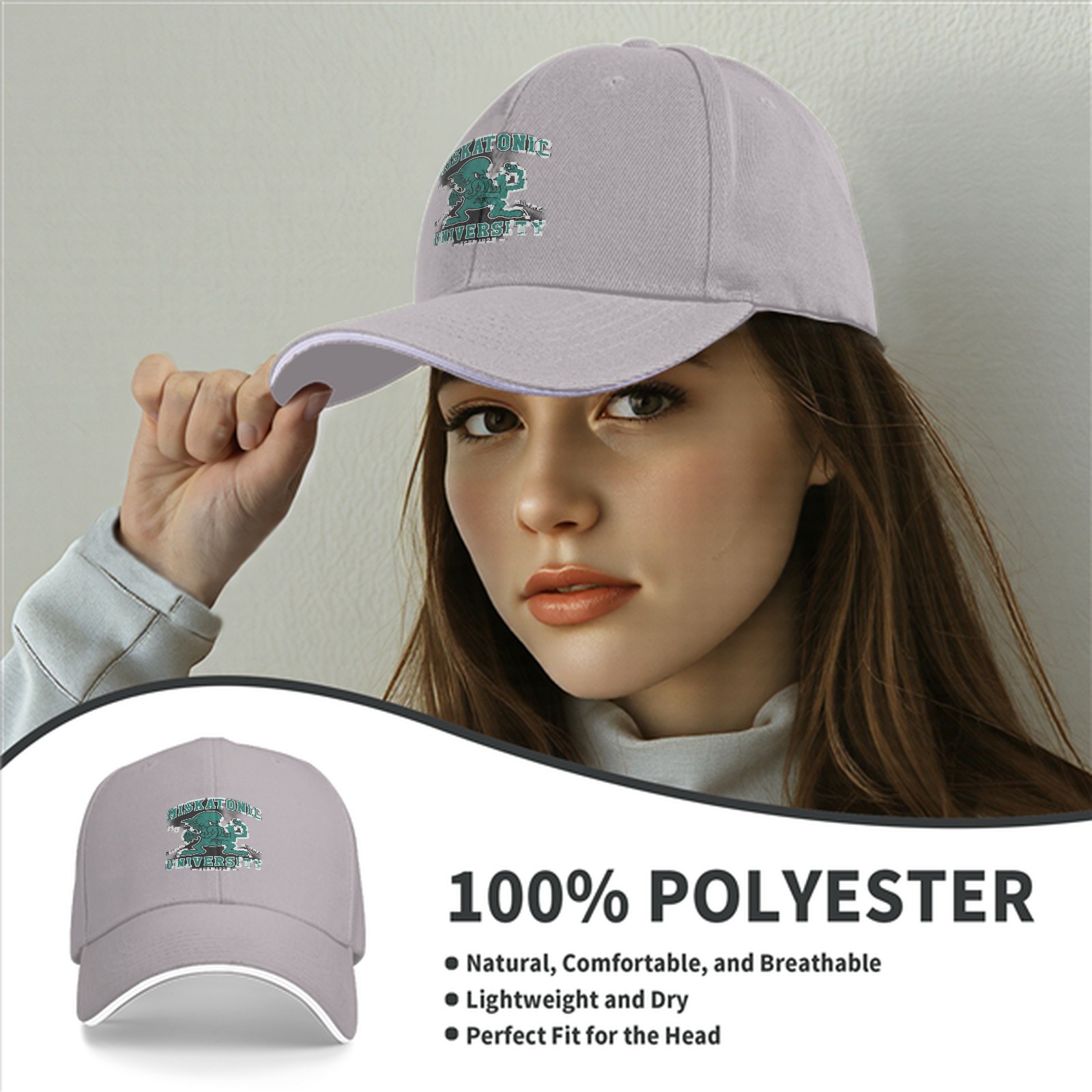 Miskatonic University Cthulhu Graphic Black Baseball Cap