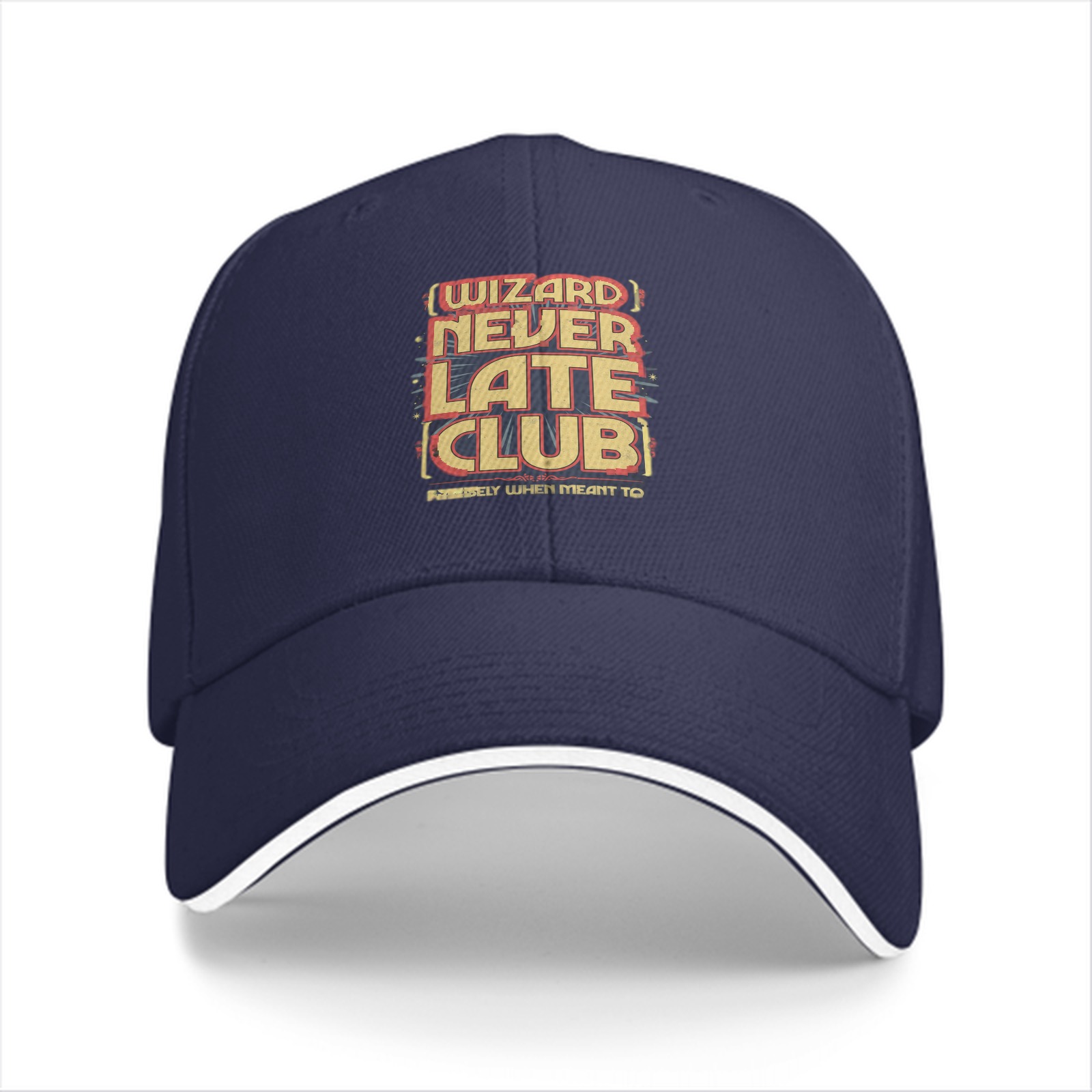 Wizard Never Late Club Graphic Black Baseball Cap