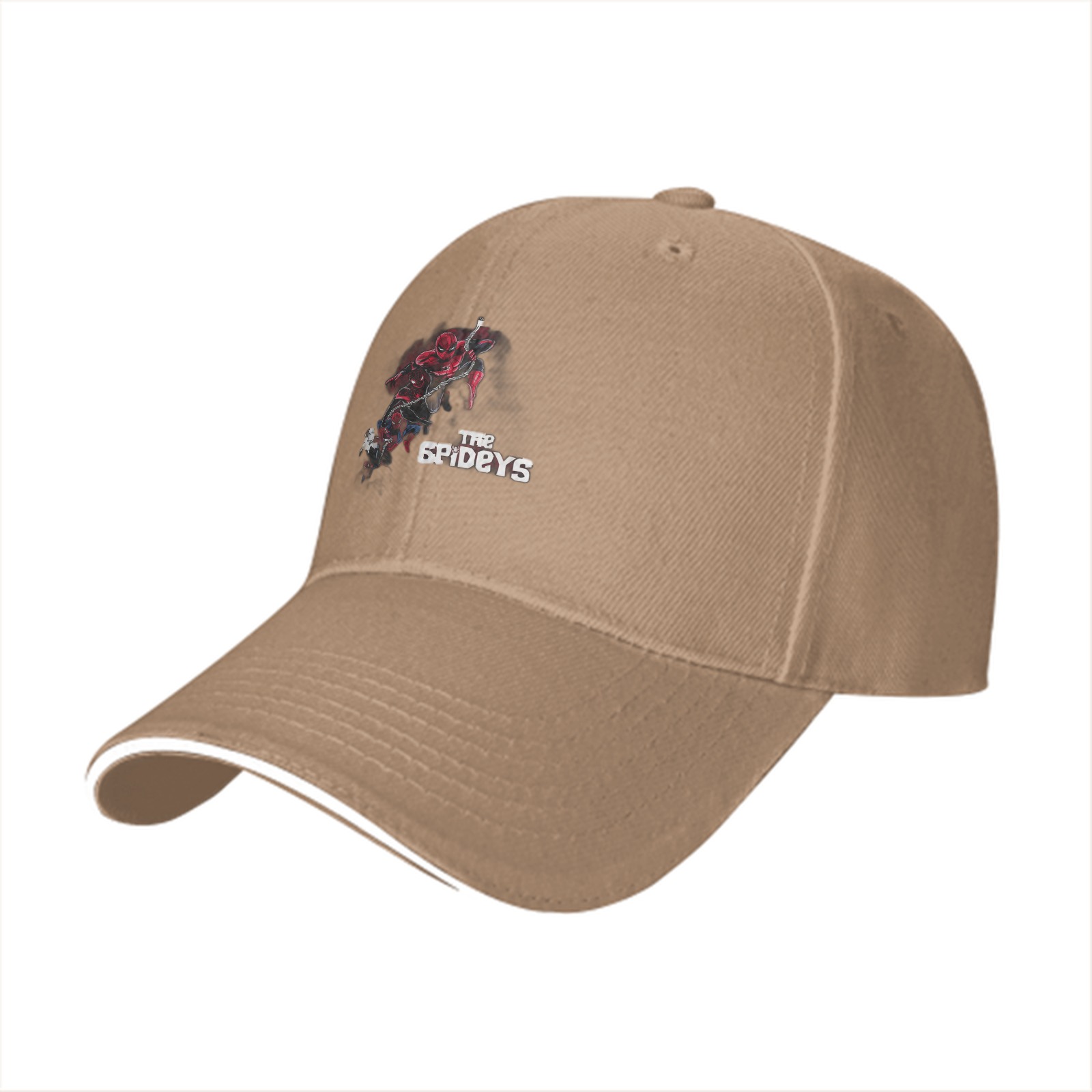 Black baseball cap with The Spideys graphic print
