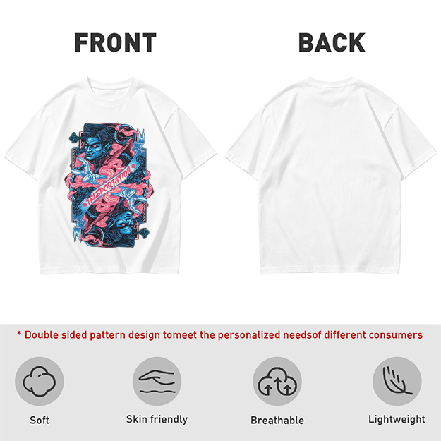 Olive Graphic Tee With Teleportation Demon Artwork