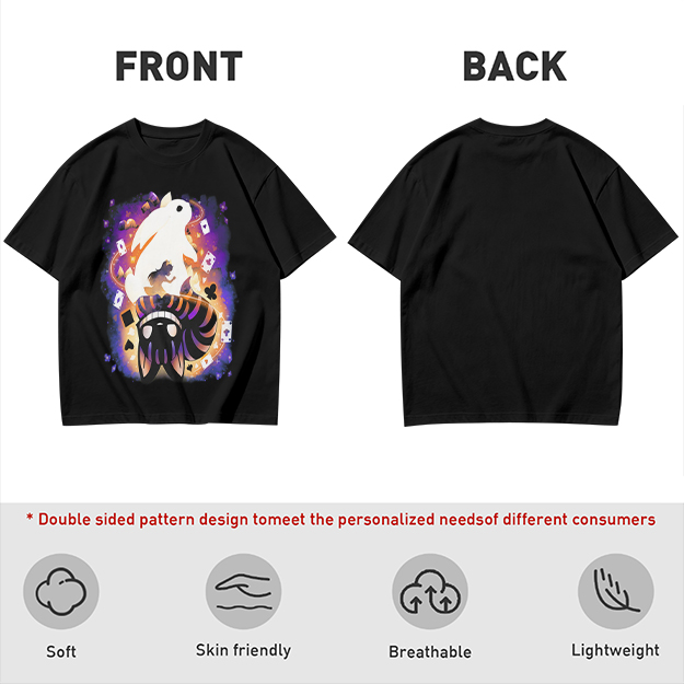 Olive T-Shirt With Magical Rabbit And Playing Card Print