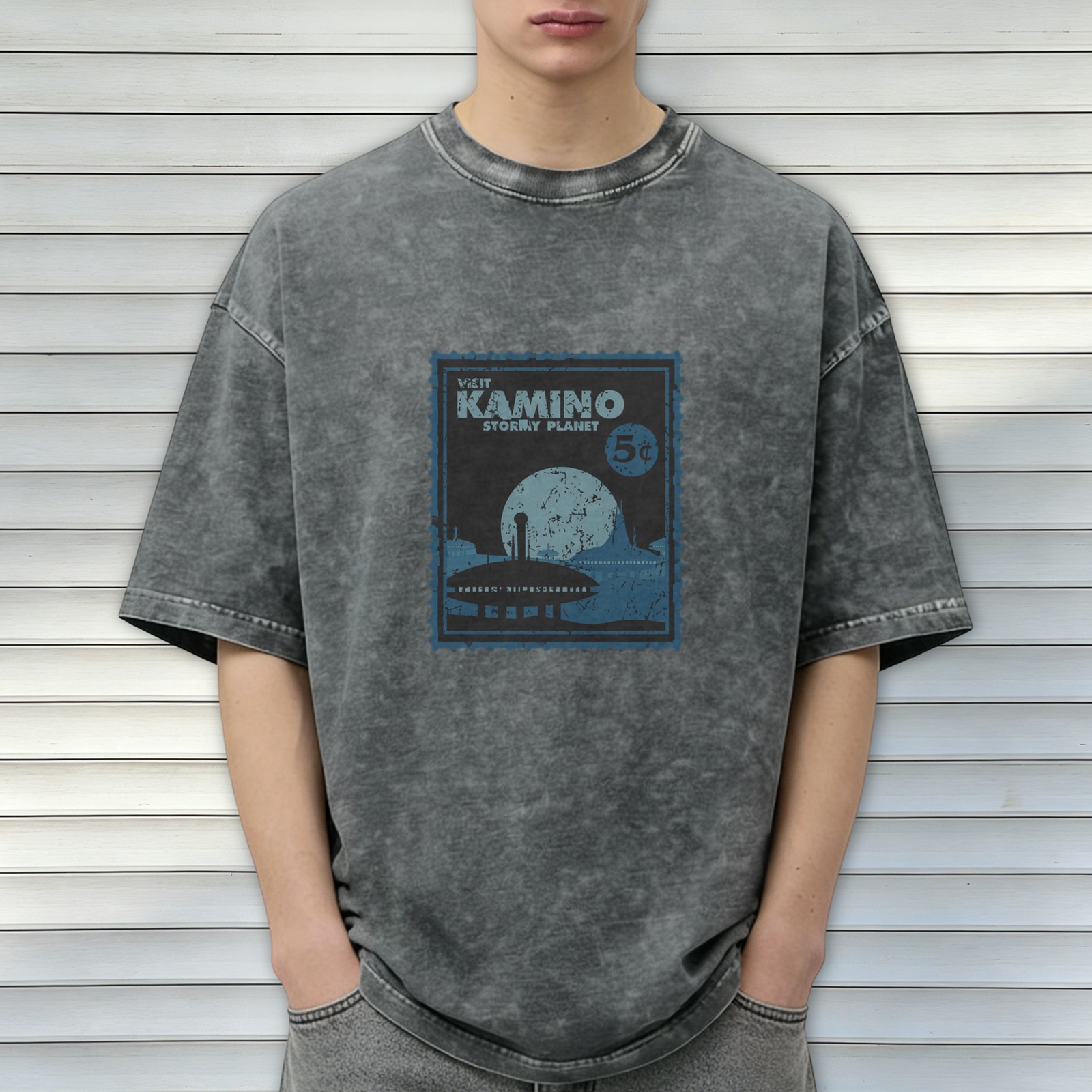 Visit Kamino Stormy Planet Vintage Graphic T-Shirt