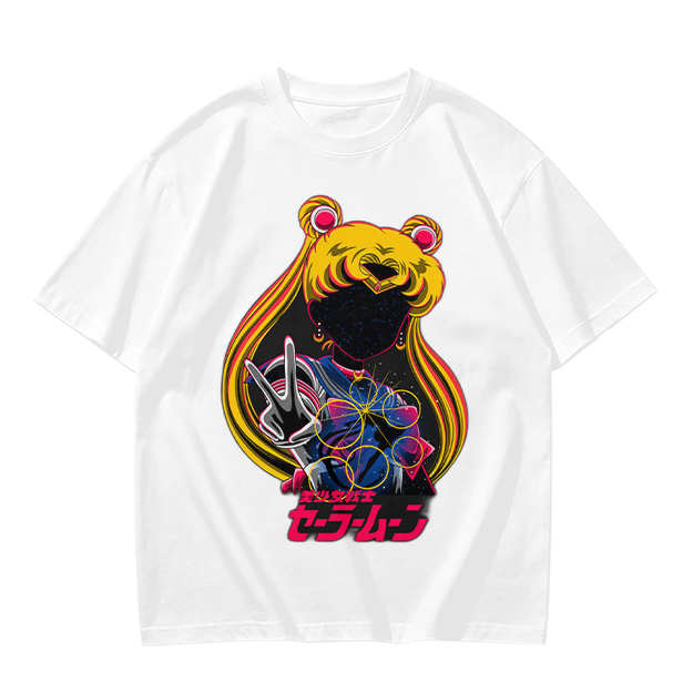 Olive T-shirt with Sailor Moon anime graphic print