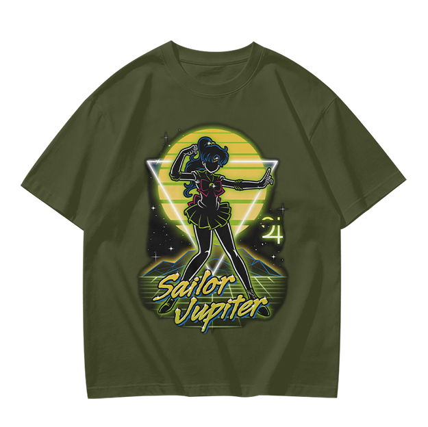 Sailor Jupiter Retro Neon Graphic T-Shirt