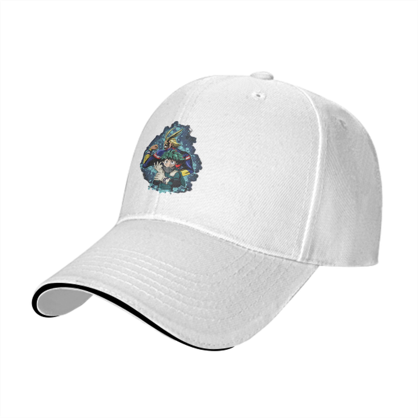 My Hero Academia Anime Character Print Black Baseball Cap
