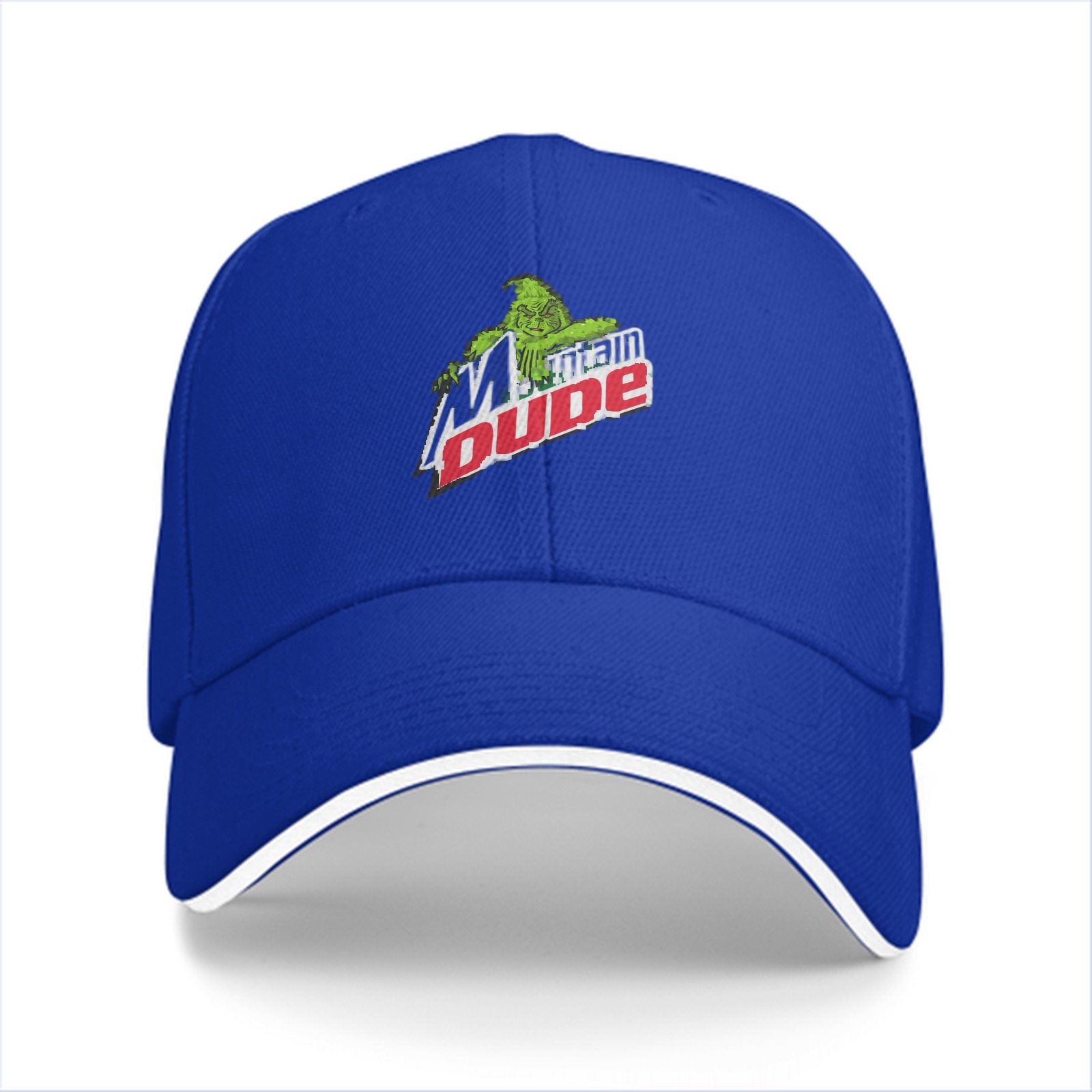 Black baseball cap with Mountain Dude graphic print