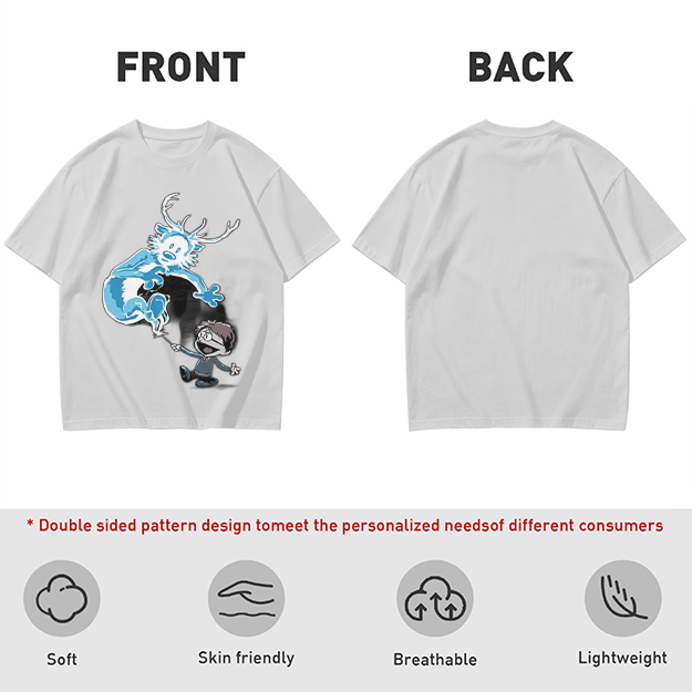 Olive T-Shirt With Harry Potter Patronus Deer Cartoon Print