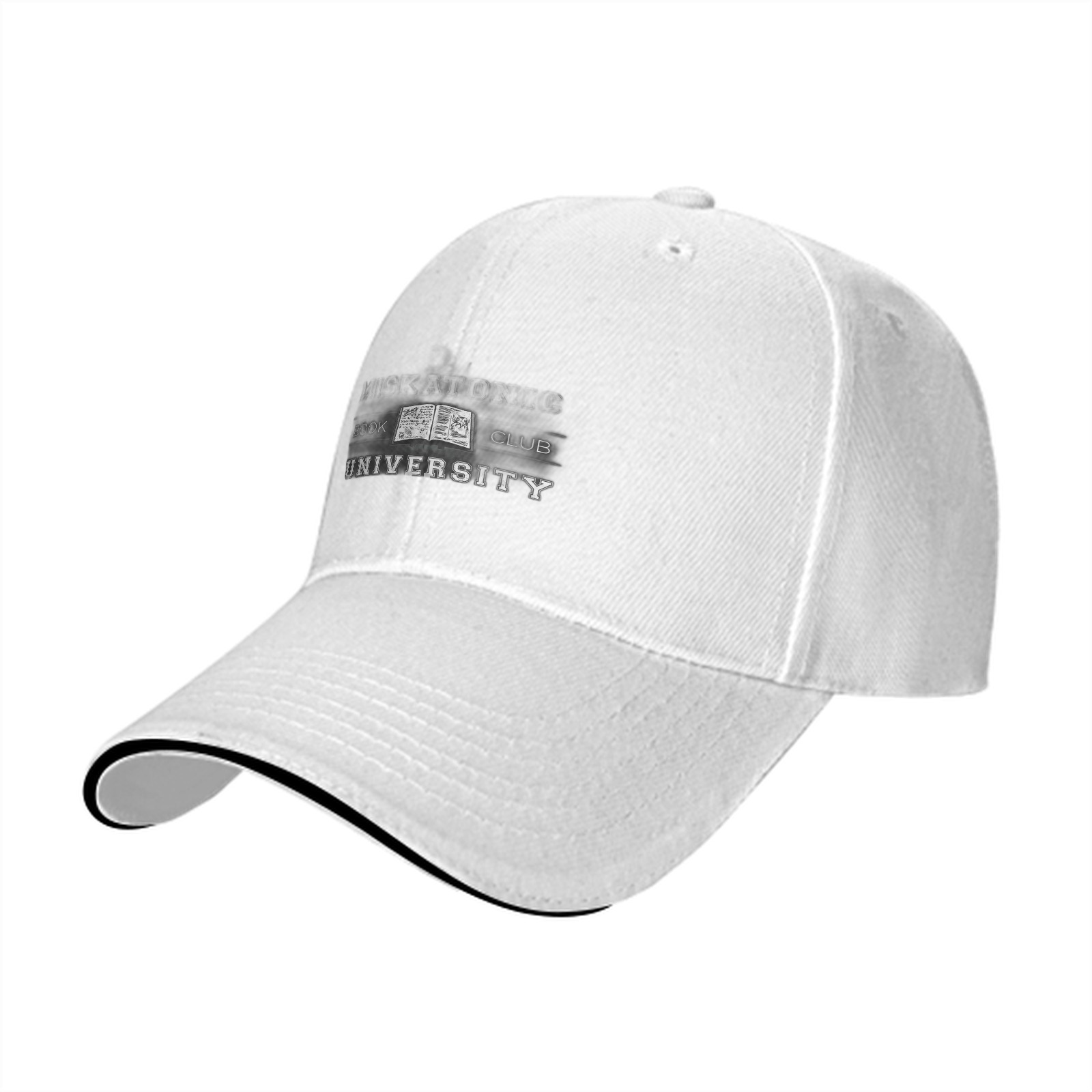 University Book Club Printed Black Baseball Cap