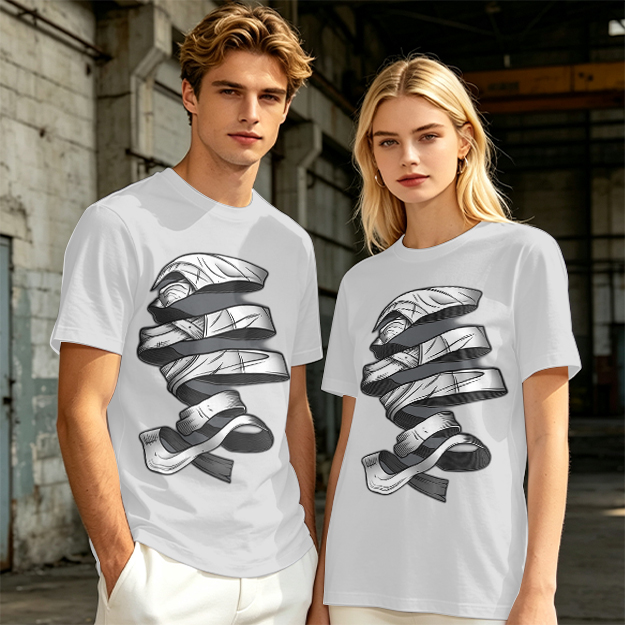 Olive T-Shirt With Twisted Bandage Graphic Print