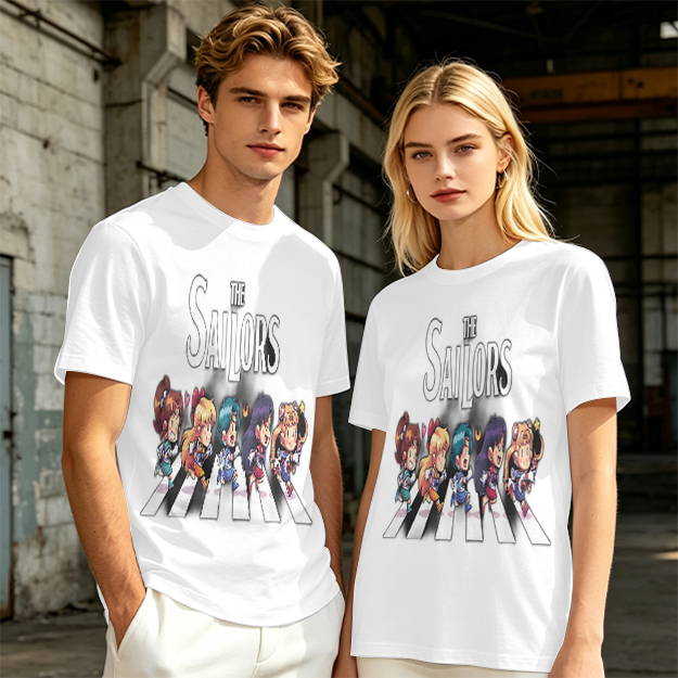 The Sailors Chibi Anime Abbey Road Graphic T-Shirt