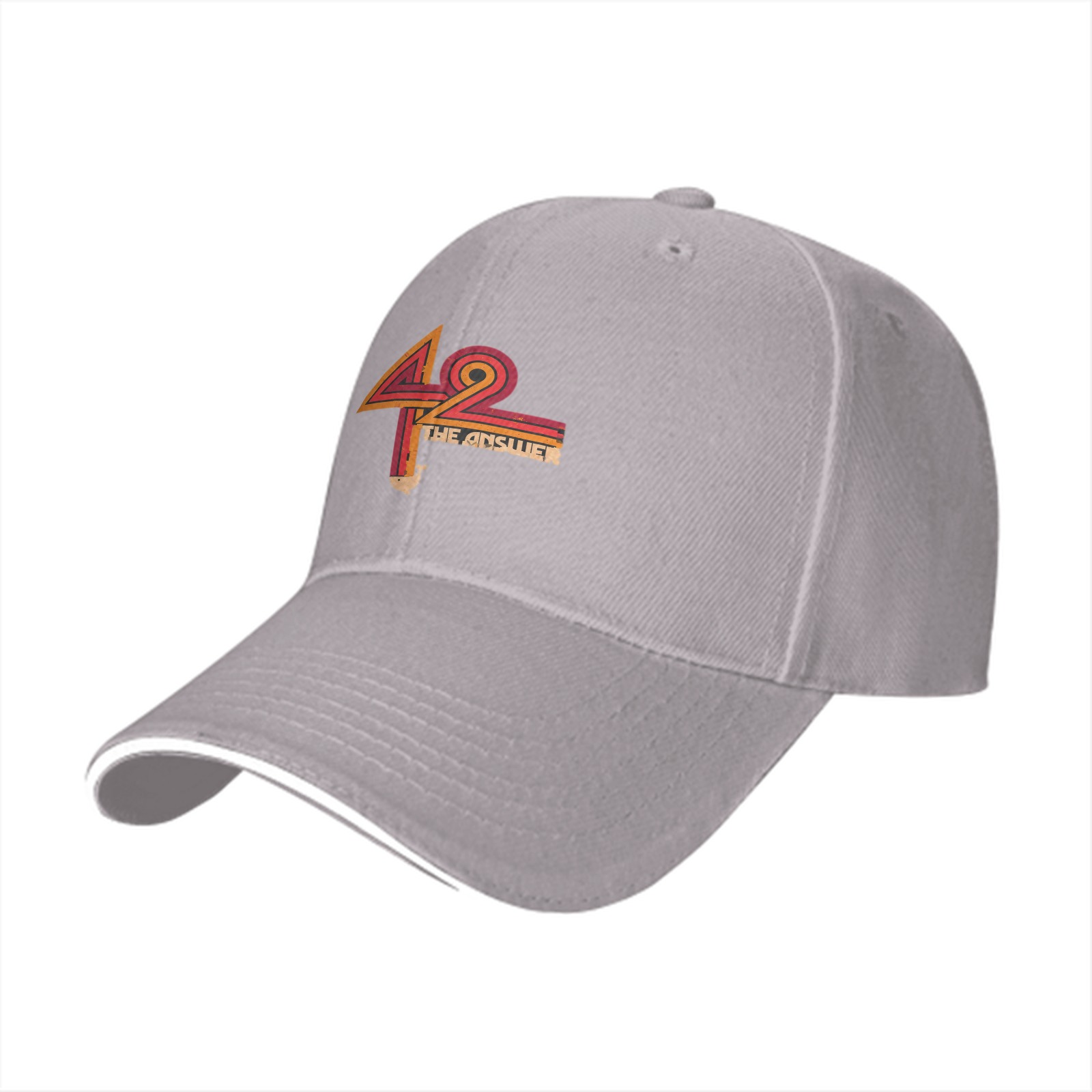 42 The Answer Whale Graphic Black Baseball Cap