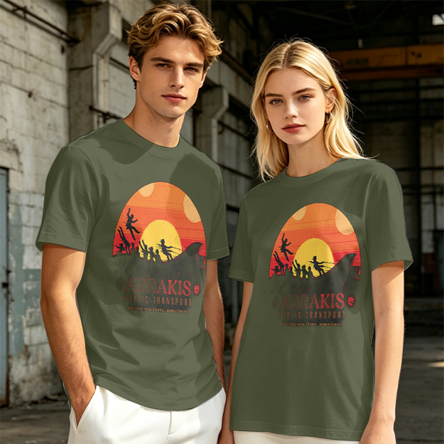 Arrakis Public Transport Sandworm Sunset Silhouette T-Shirt