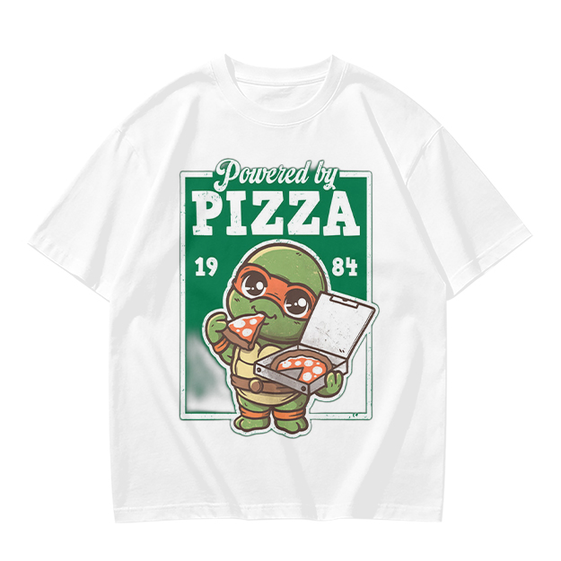 Powered by Pizza 1984 Cute Ninja Turtle T-Shirt