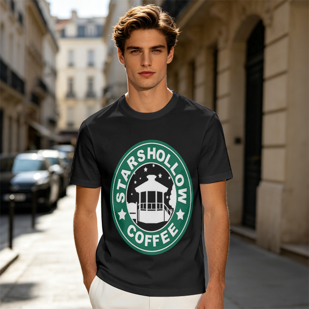 Starshollow Coffee Graphic Olive T-Shirt