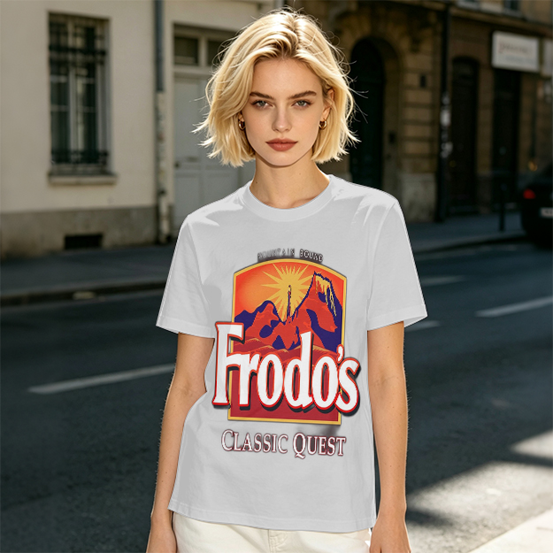 Frodo's Classic Quest Mountain Graphic T-Shirt Print Design
