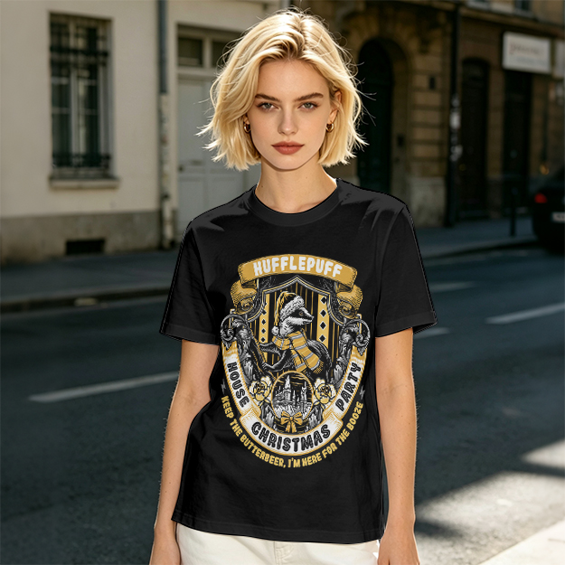 Hufflepuff House Christmas Party Butterbeer T-Shirt