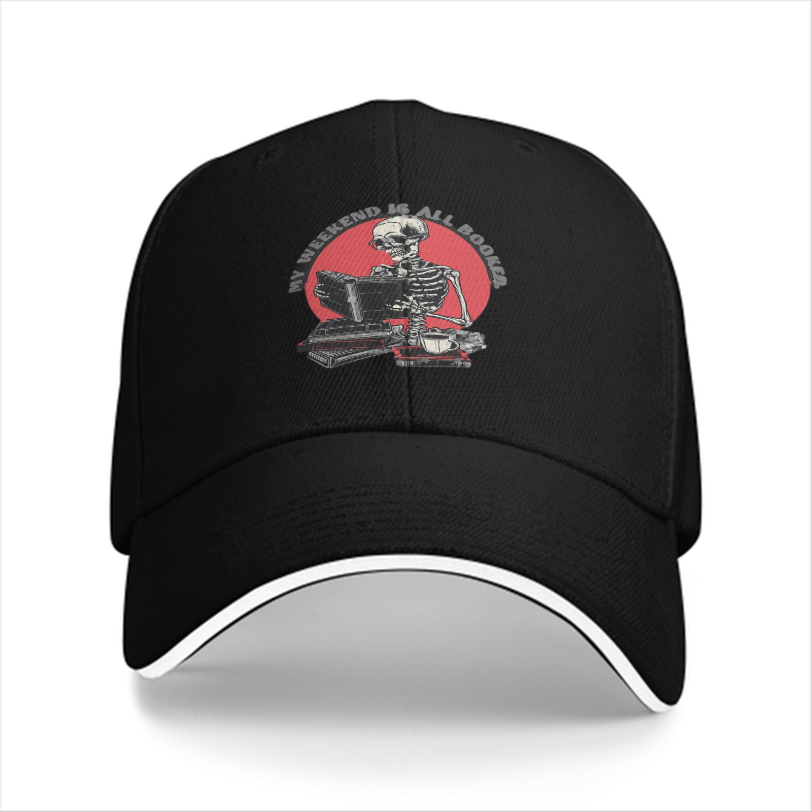 My Weekend Is All Booked Skeleton Baseball Cap