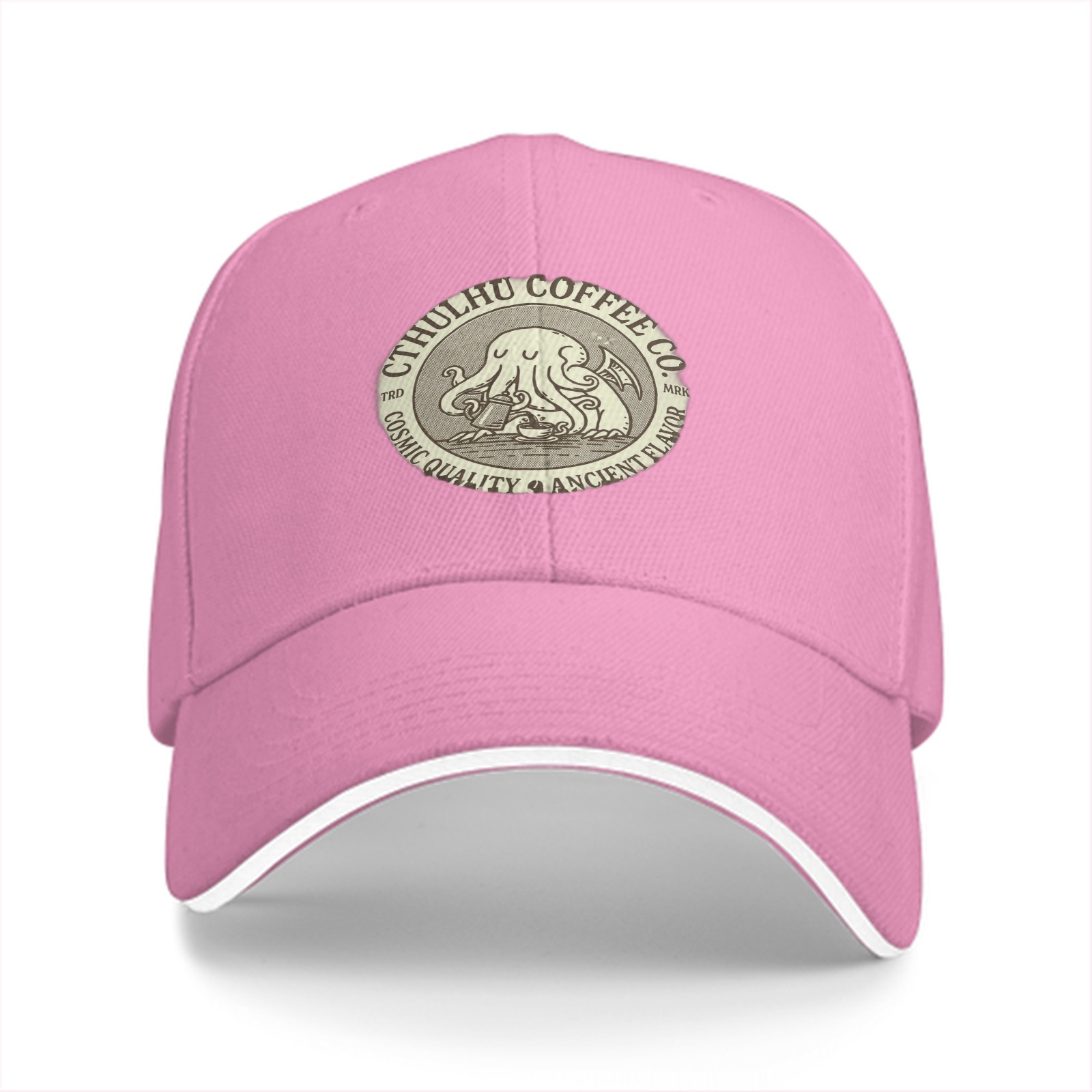 Black Baseball Cap with Cthulhu Coffee Co. Cosmic Print