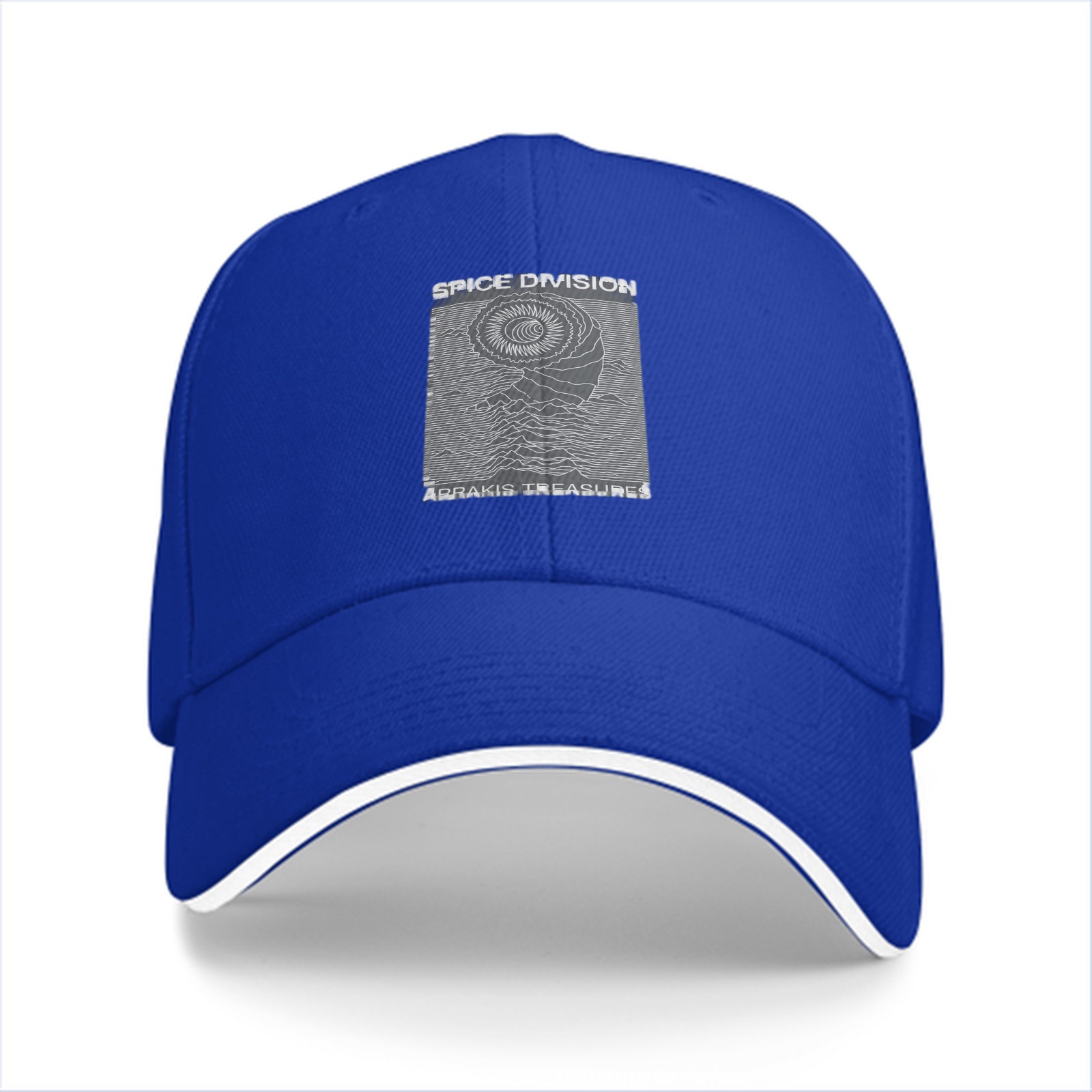 Black baseball cap with Spice Division Arrakis Treasures graphic