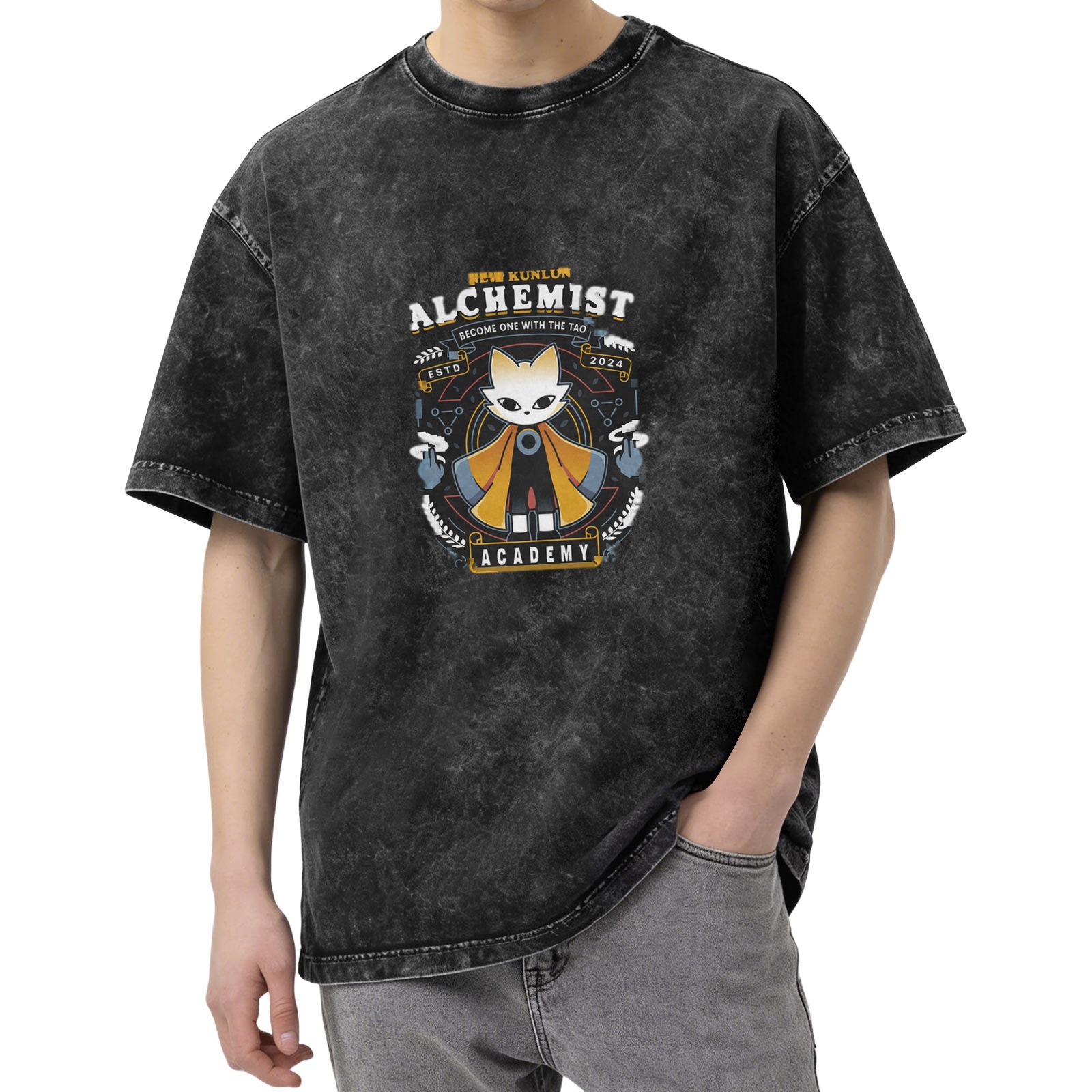 Kunlun Alchemist Academy Graphic Vintage T-Shirt