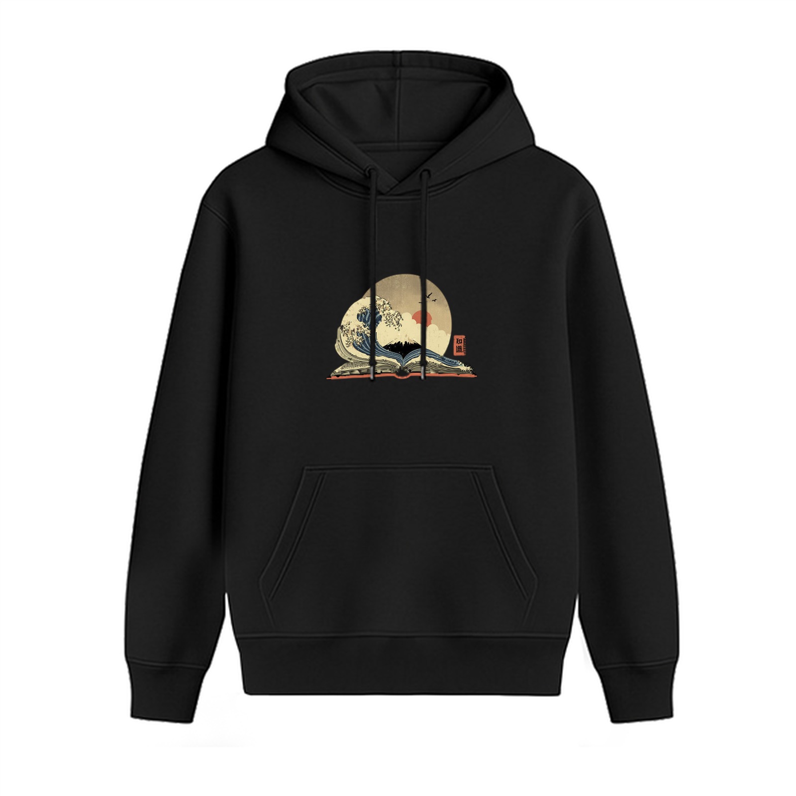 Hoodie with Great Wave off Kanagawa Book Art Print