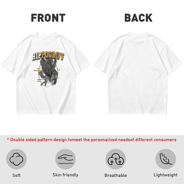 Olive Graphic T-Shirt Featuring Hippogriff Design