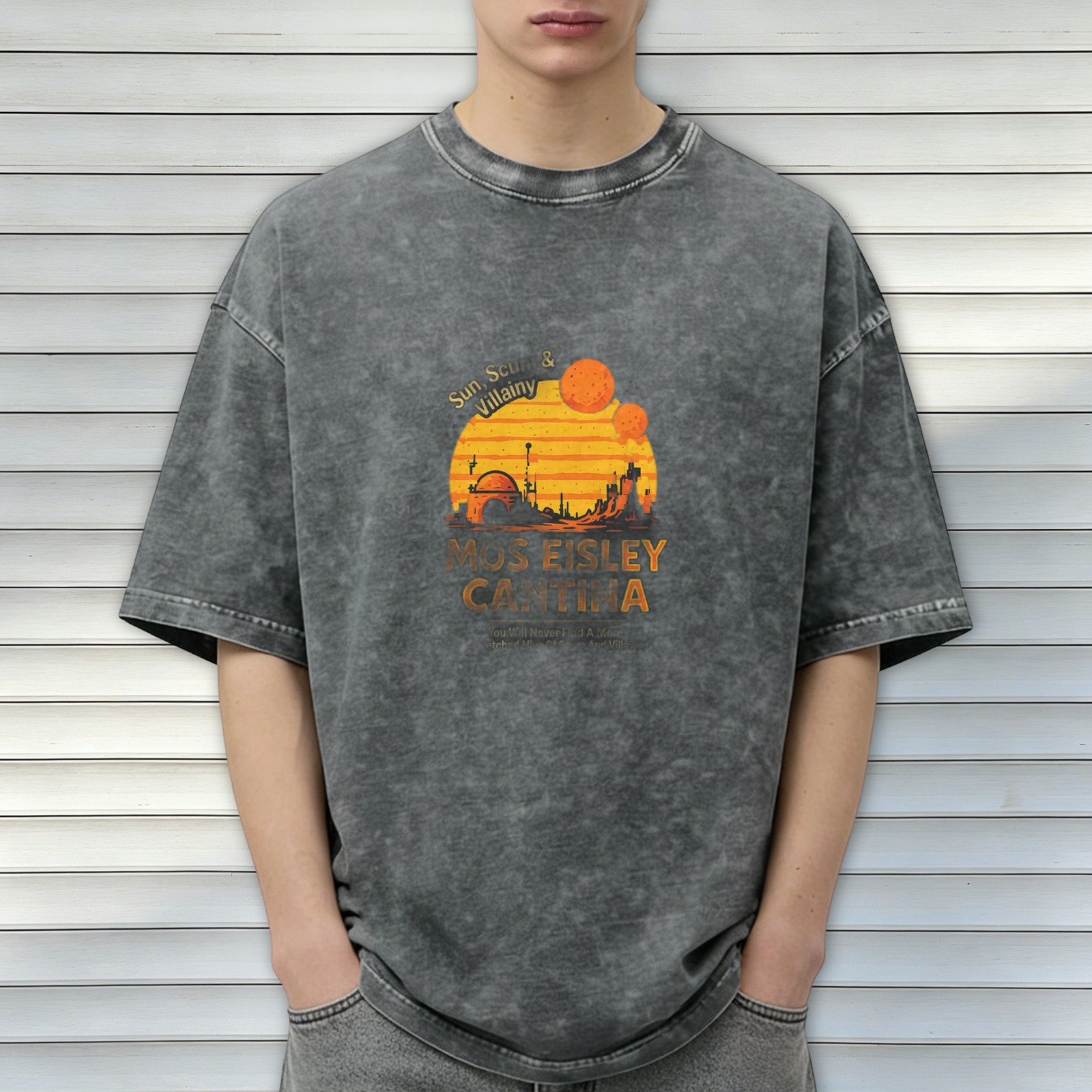 Vintage Star Wars Mos Eisley Cantina Tatooine Sunset T-Shirt
