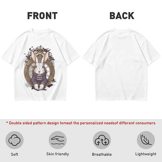 Olive T-Shirt With Steampunk White Rabbit Pocket Watch Art