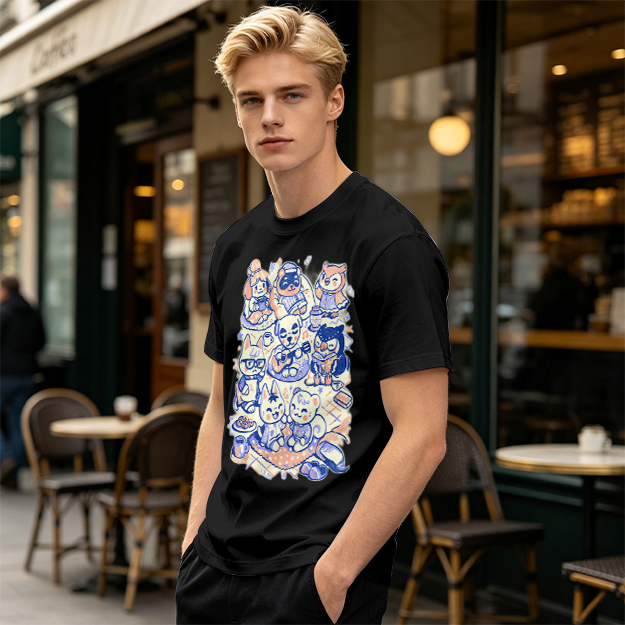 Animal Crossing Character Group Graphic Tee