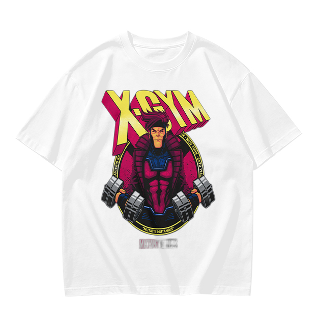 X-GYM Superhero Graphic Tee for Fitness Enthusiasts