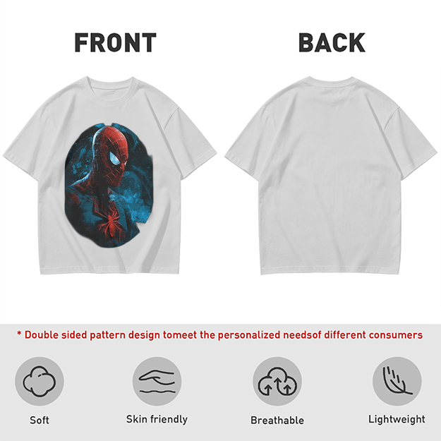 Olive Green T-Shirt with Dark Artistic Spider-Man Print