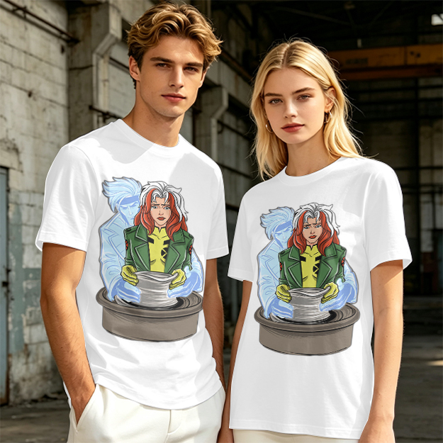 X-Men Rogue and Iceman Pottery Graphic Tee