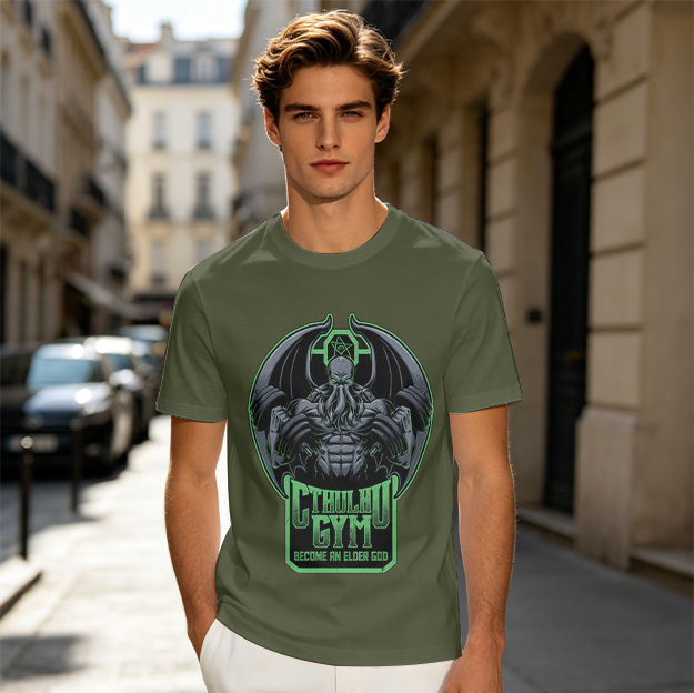 Cthulhu Gym Become An Elder God Graphic T-Shirt
