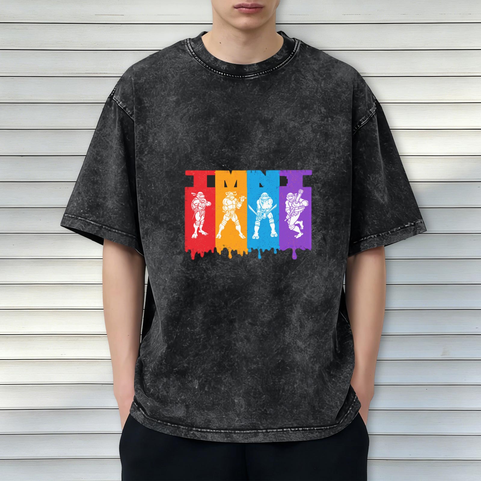 Teenage Mutant Ninja Turtles Acid Wash Graphic T-Shirt