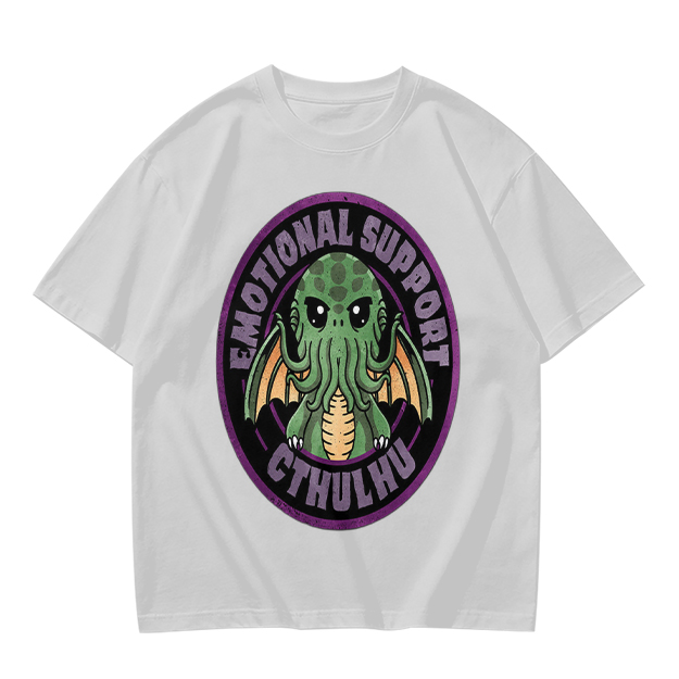 Emotional Support Cthulhu Graphic T-Shirt
