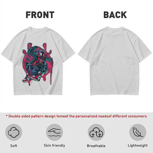 Olive T-Shirt Featuring Miles Morales Spider-Man Graffiti Art