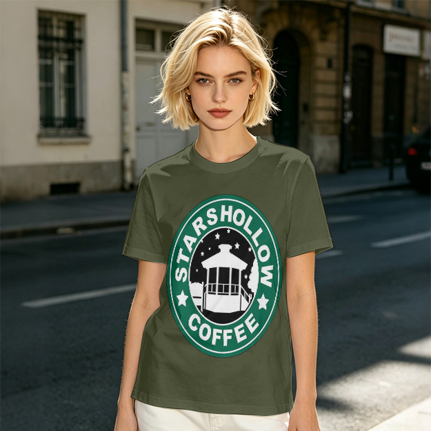 Starshollow Coffee Graphic Olive T-Shirt