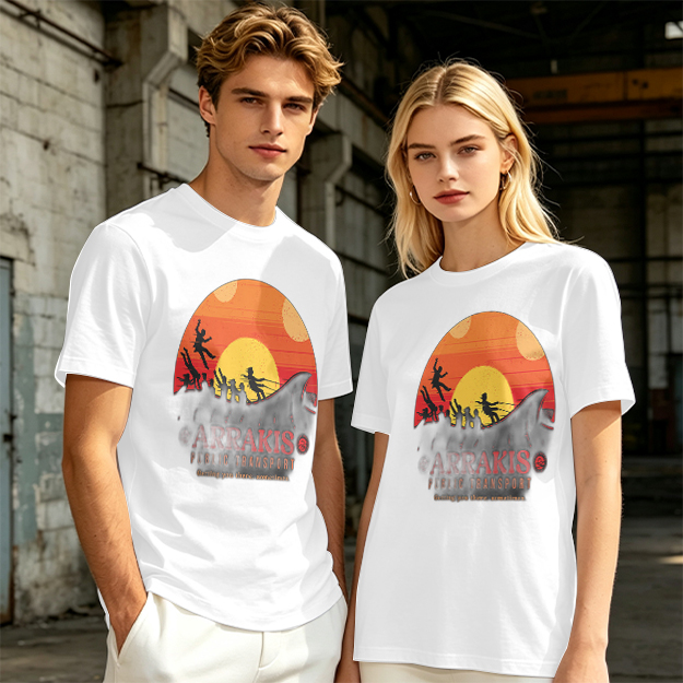 Arrakis Public Transport Sandworm Sunset Silhouette T-Shirt