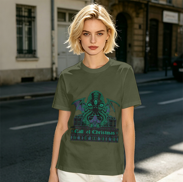 Call of Christmas Cthulhu Graphic T-Shirt