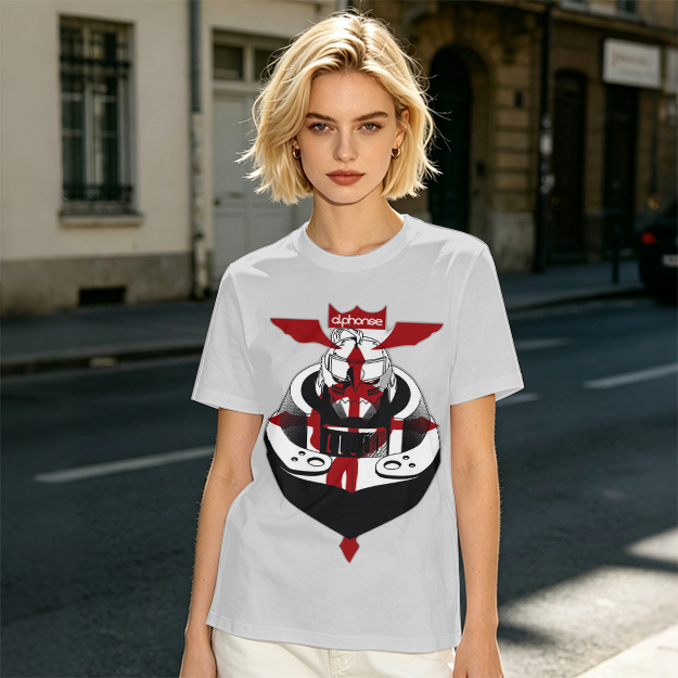 Olive T-Shirt with Knight Helmet Graphic Print