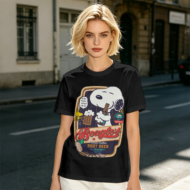 Snoopy Beagle's Root Beer Graphic T-Shirt